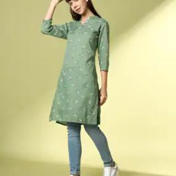 Women Floral Print Straight Kurta-image-25