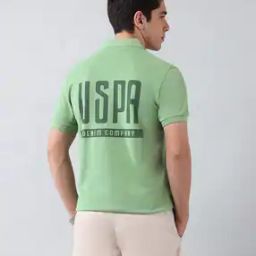 Men Brand Print Slim Fit Polo T-Shirt-image-80