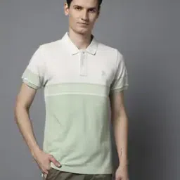 Men Colourblock Slim Fit Polo T-Shirt-image-21