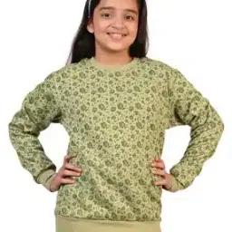 Girls Floral Sweatshirt with Round Neck-image-16