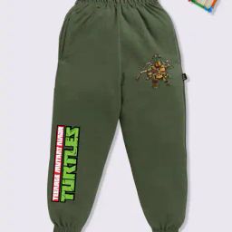 minute mirth Boys Nutrent Turtles Print Joggers with Insert Pockets image 1