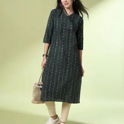 Women Striped Straight Kurta-image-77