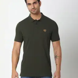 Slim Fit Polo T-Shirt with Ribbed Hems-image-47