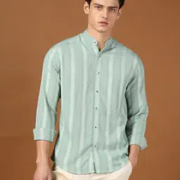 Men Striped Slim Fit Cotton Shirt-image-16