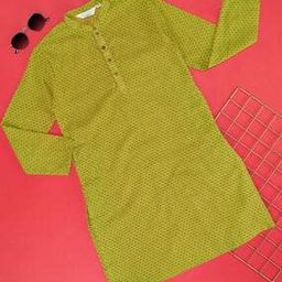 Boys Mandarin Collar Regular Fit Kurta-image-1