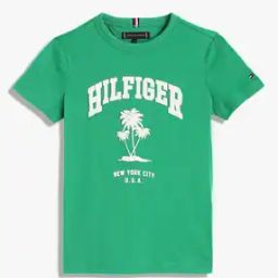 tommy hilfiger Boys Brand Print Regular Fit Round-Neck T-Shirt-picture-5