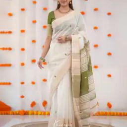 Traditional Cotton Blend Saree-image-92