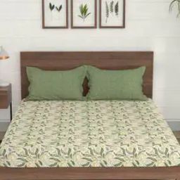 Morning Glory Cotton Fitted Bedsheet-image-97
