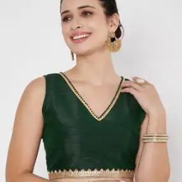 Woman Embellished Side open Blouse-image-14