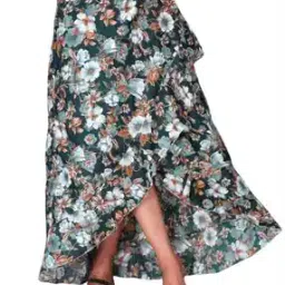 Women A-Line Skirt with Elasticated Waistband-image-102