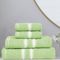 Set of 4 350 GSM Striped Cotton Bath Towels-image-76