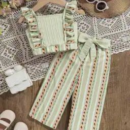 Infants Printed Pants & Top Set-5