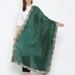 Embellished Dupatta with Contrast Border-picture-52