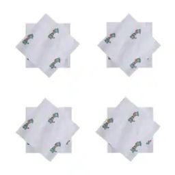  6 Pieces Zebra Printed Cotton Dinner Table Napkins 15x15 Inch-20
