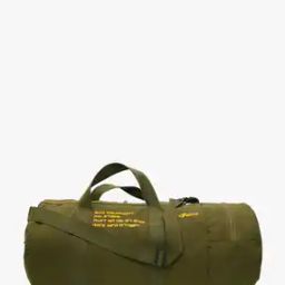 Typographic Print Duffle Bag-image-72