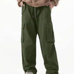 Men Relaxed Fit Cargo Pants with Insert Pockets-image-34