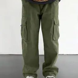 Men Relaxed Fit Cargo Pants with Insert Pockets-picture-26