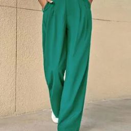 kotty Women Pleated Straight Fit High-Rise Trousers-picture-43