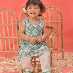 Girls Printed A-line Kurta Set-picture-41