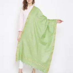 Cotton Tussar Dupatta with Tassel-image-1