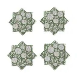 6 Pieces Floral Printed Dinner Table Napkins-image-3