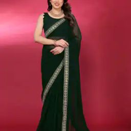 Women Embellished Saree with Contrast Border-image-48