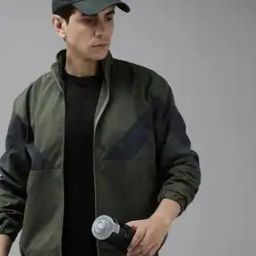Men Colourblock Slim Fit Zip-Front Bomber Jacket-39