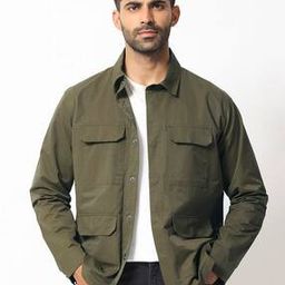 rare rabbit Men Button-Down Shacket with Flap Pockets-picture-26