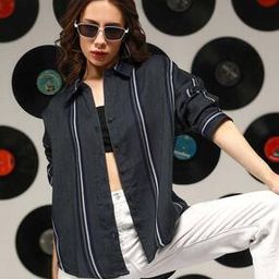 Women Stripes Shirt-image-79