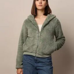 Women Regular Fit Hooded Jacket with Slip Pockets-picture-23