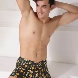 Men Graphic Print Trunks with Elasticated Waist-image-32