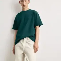 Men Oversized Fit Crew-Neck T-Shirt-picture-17