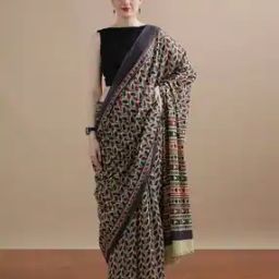 Women Floral Print Pure Cotton Saree-picture-21