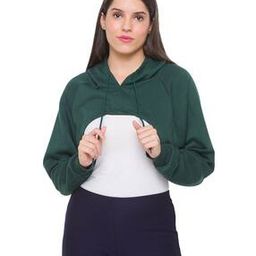Crop Hoodie with Ribbed Hems-image-28