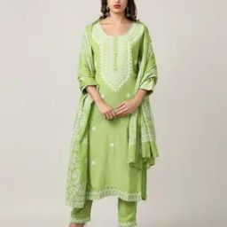 Women Embroidery Straight Kurta Set-image-43