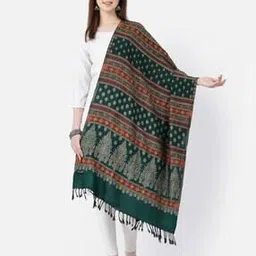 swi stylish Printed Stole with Tassels-picture-2