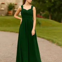 Women V-Neck Gown Dress-image-45