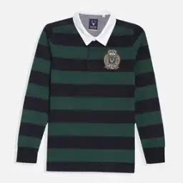 Boys Striped Regular Fit Polo T-Shirt-image-69