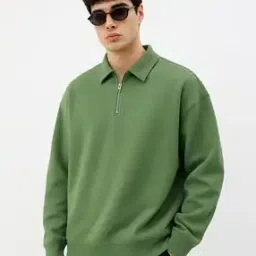  Oversized Fit Collar Neck Sweatshirt-picture-7