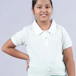 Girl Regular Fit Striped Polo T-Shirt-picture-41