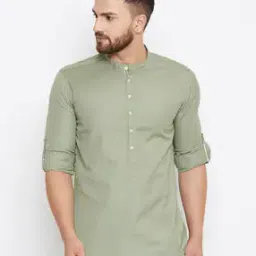 Short Kurta with Mandarin Collar-image-51