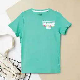 Boys Typographic Print Regular Fit Round-Neck Cotton T-Shirt-image-64
