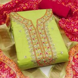 Women Embroidered Unstitched Dress Material-image-64