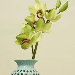 Faux Boat Orchid Spray Artificial Flower Stem-27