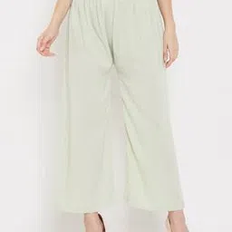Flared Palazzo with Elasticated Waist-image-65