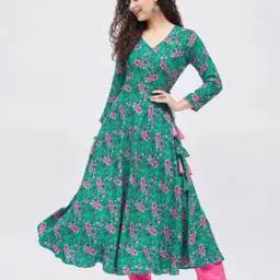 Floral Print Flared Kurta-image-14