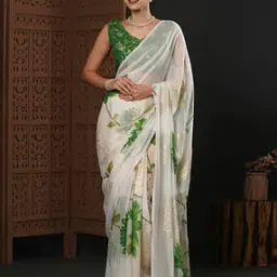 Women Floral Print Saree-picture-42