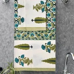 Set of 3 Floral Print Cotton Towels-6