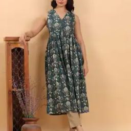 janasya Women Paisley A-line Kurta-picture-10