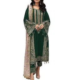Women Embroidered 3-Piece Semi-Stitched Dress Material-image-70